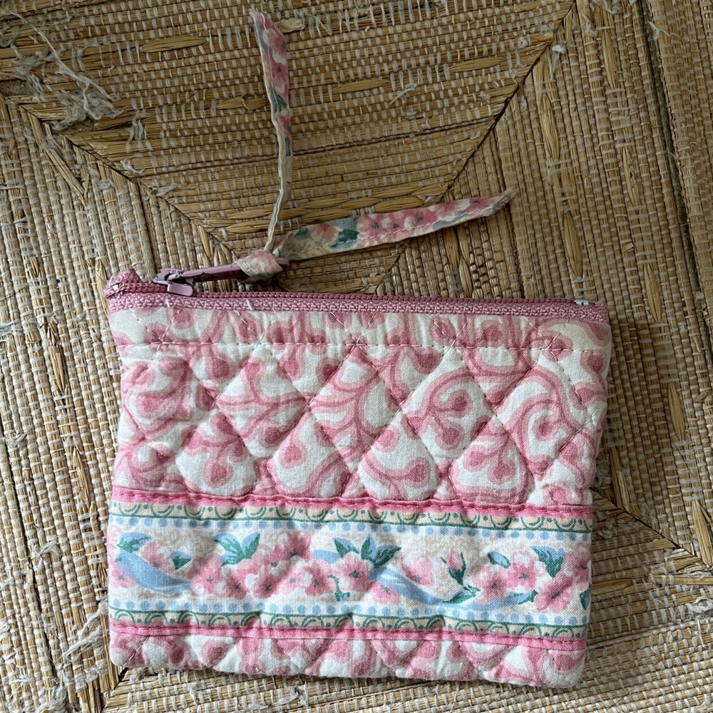 Vera Bradley Pink Floral Quilted Coin Purse - Picture 6 of 6
